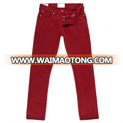 Men's Red Standard-Fit Red Selvedge Jeans